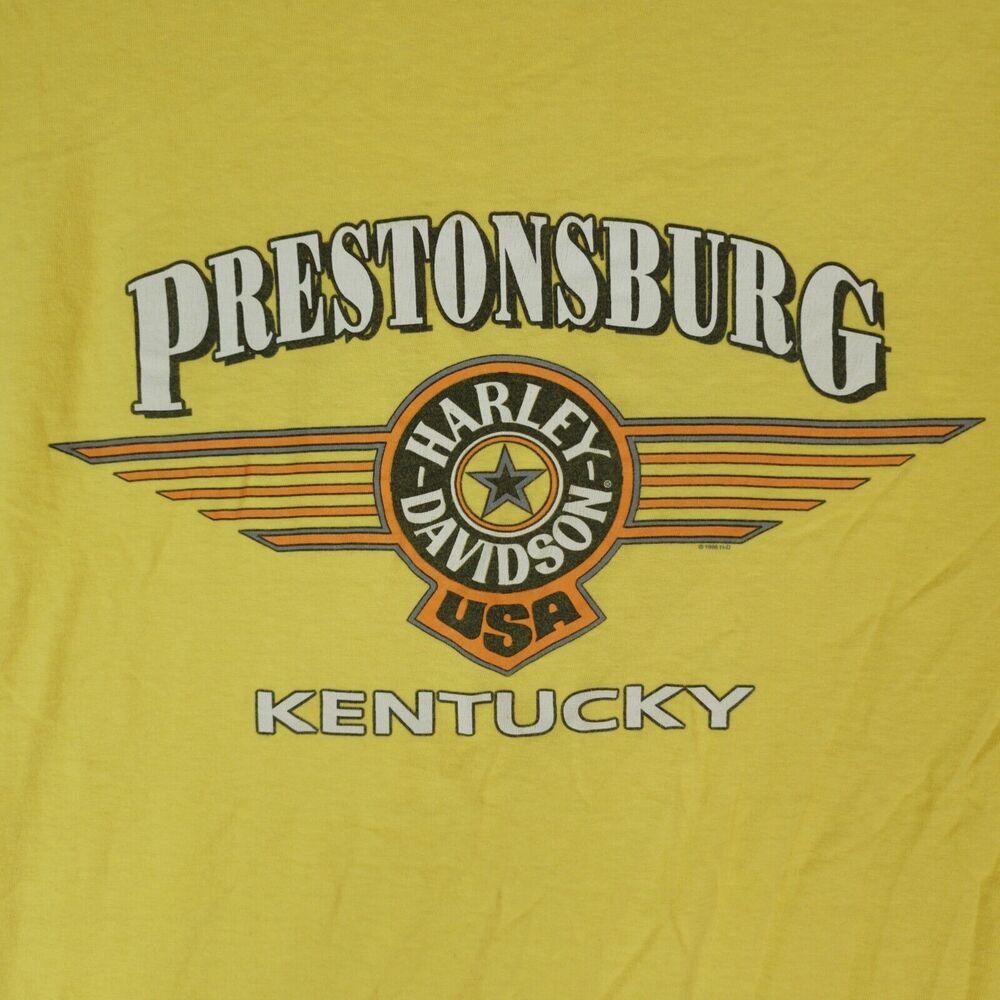 Vtg 1998‎ Harley Davidson Motorcycles T-Shirt Prestonsburg Kentucky Made In USA